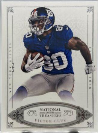 Victor Cruz #14 Football Cards 2012 Panini National Treasures