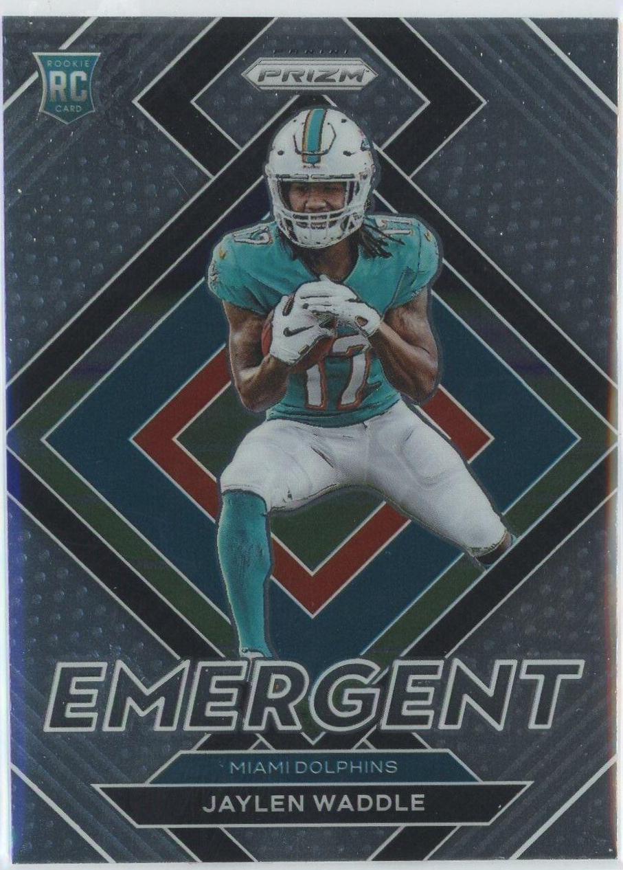 Jaylen Waddle #E-8 Football Cards 2021 Panini Prizm Emergent