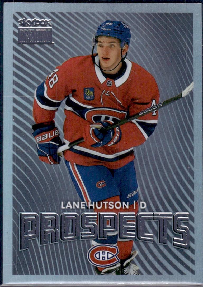 Lane Hutson #PP-36 2024 Skybox Metal Universe Premium Prospects Autograph Hockey