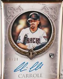 Corbin Carroll #TCA-CC Baseball Cards 2023 Topps Transcendent Gold Frame Autographs