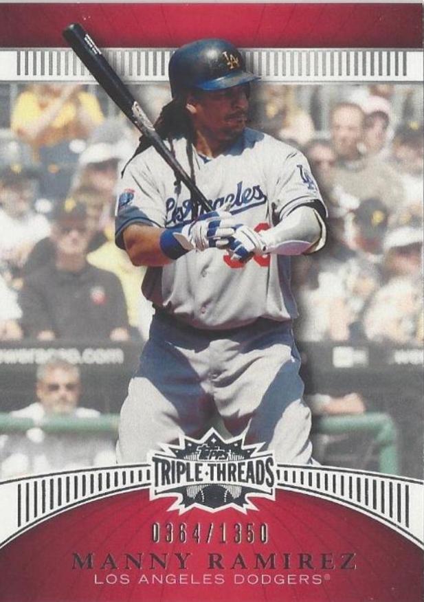 Manny Ramirez #71 Baseball Cards 2010 Topps Triple Threads