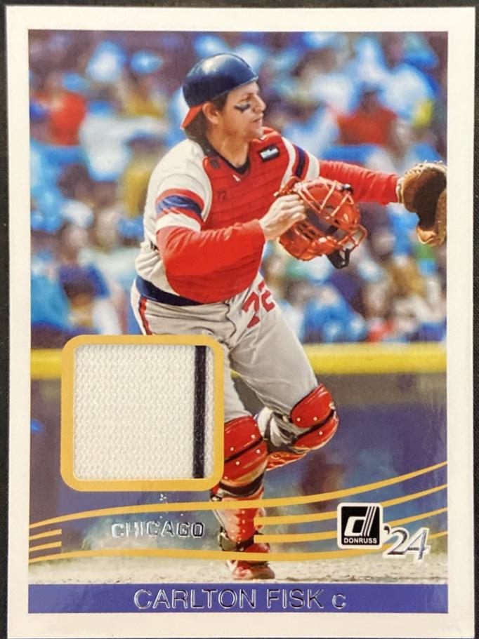 Carlton Fisk #9 Baseball Cards 2024 Donruss Retro 1984 Materials