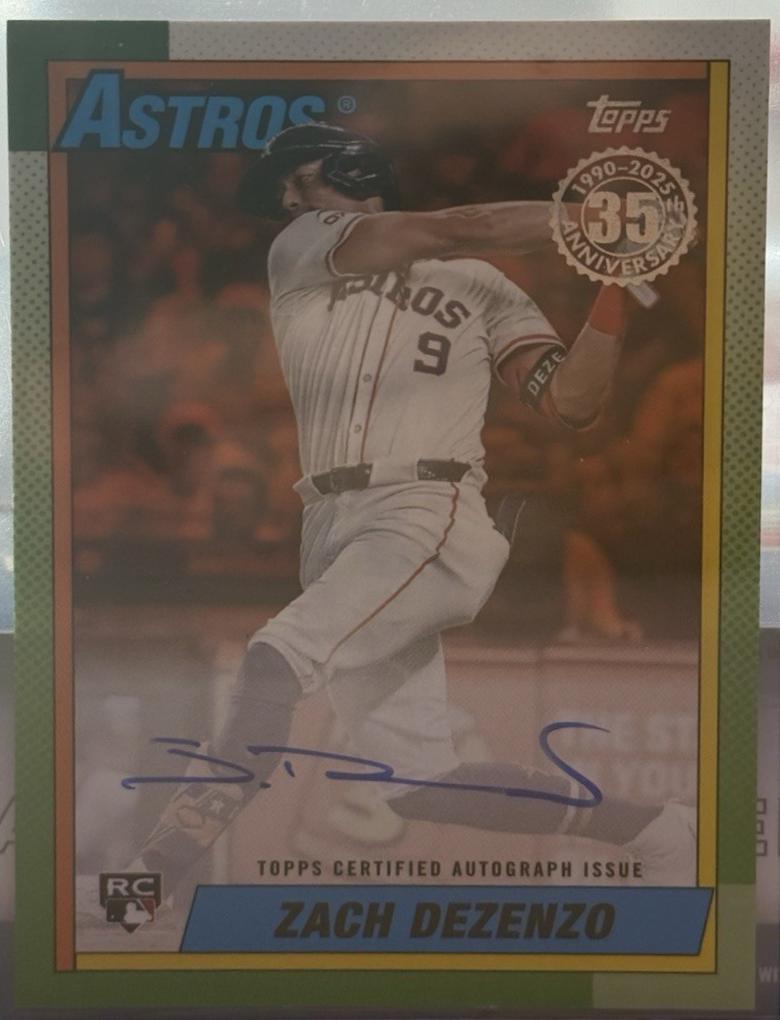 Zach Dezenzo #90B2-ZD 2025 Topps 1990 Autograph Baseball