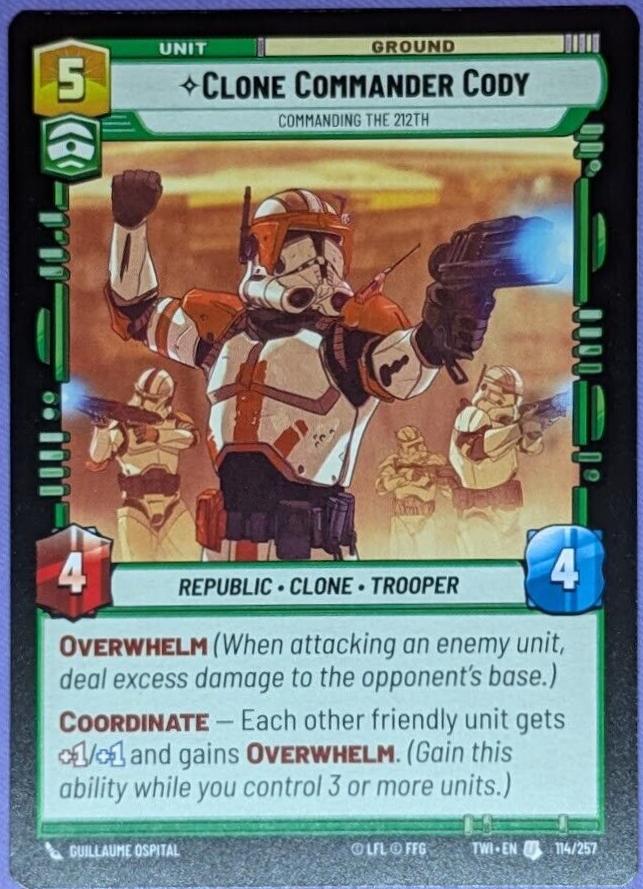Clone Commander Cody - Commanding the 212th #114 Star Wars Unlimited: Twilight of the Republic