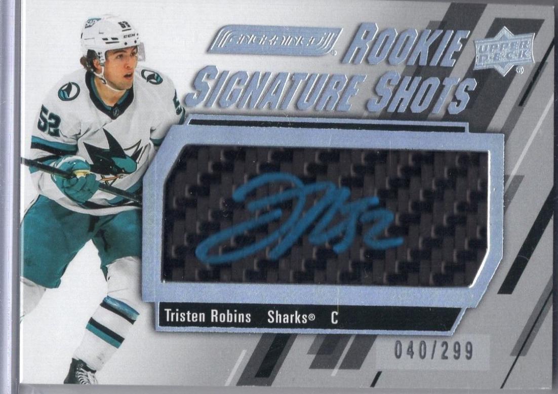 Tristen Robins #RSS-TR 2023 Upper Deck Engrained Rookie Signature Shots Hockey