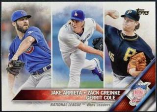 2015 National League Wins Leaders: Jake Arrieta / Zack Greinke / Gerrit Cole