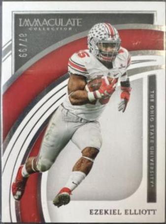 Ezekiel Elliott #8 Football Cards 2022 Panini Immaculate Collegiate