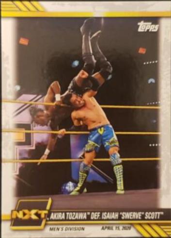 Akira Tozawa def. Isaiah 'Swerve' Scott #12 Wrestling Cards 2021 Topps WWE NXT