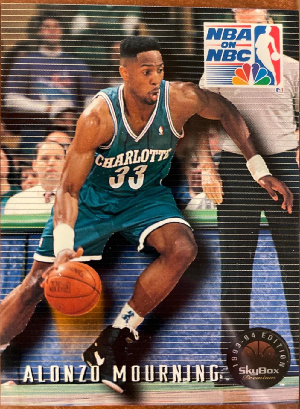 Alonzo Mourning #5 Basketball Cards 1993 Skybox Premium