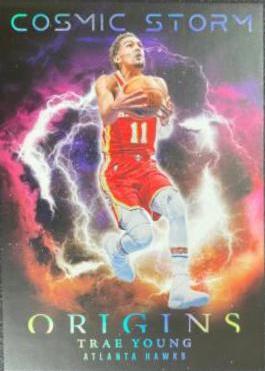 Trae Young #6 Basketball Cards 2023 Panini Origins Cosmic Storm