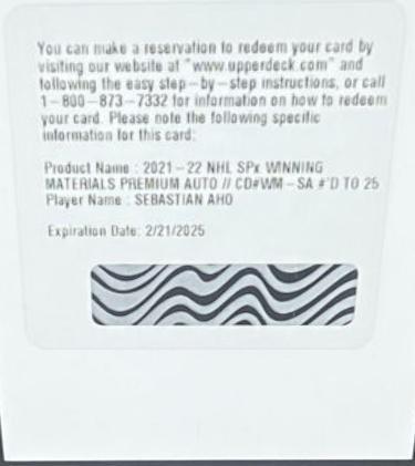 Sebastian Aho [Autograph Premium] #WM-SA