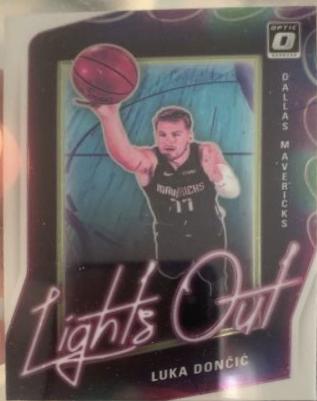 Luka Doncic #10 Basketball Cards 2020 Panini Donruss Optic Lights Out