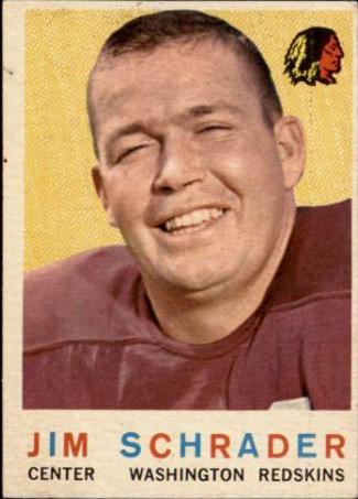 Jim Schrader #134 Football Cards 1959 Topps