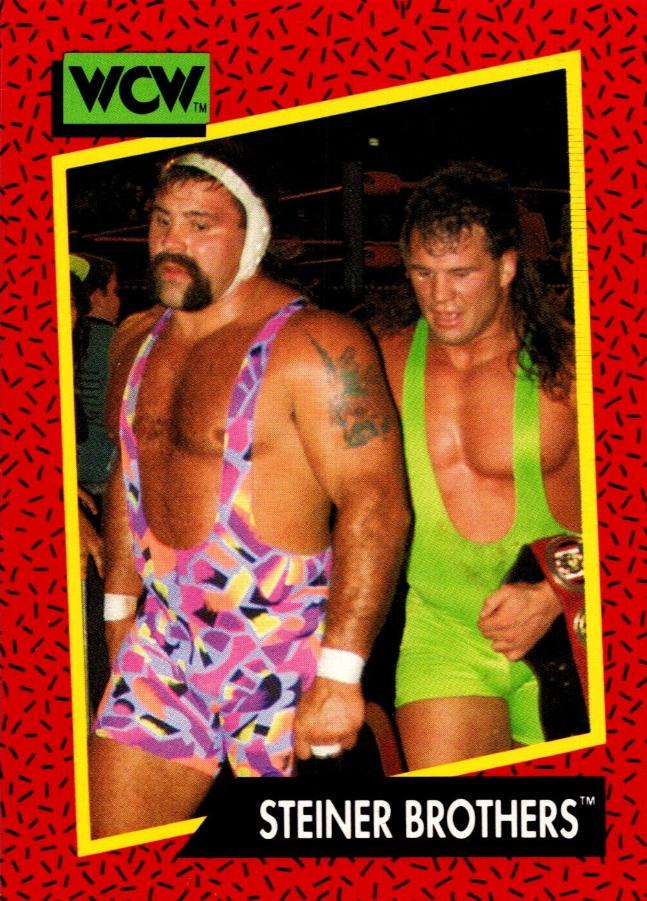 Steiner Brothers #115 Wrestling Cards 1991 Impel WCW