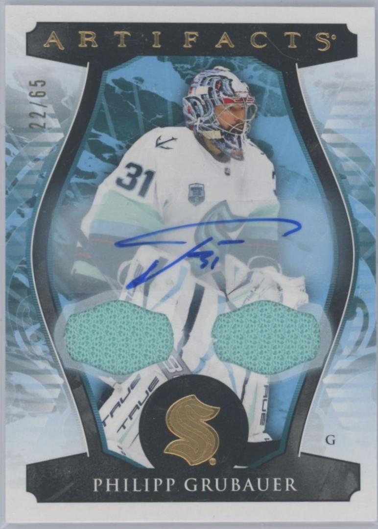 Philipp Grubauer #141 2023 Upper Deck Artifacts Autograph Material Hockey