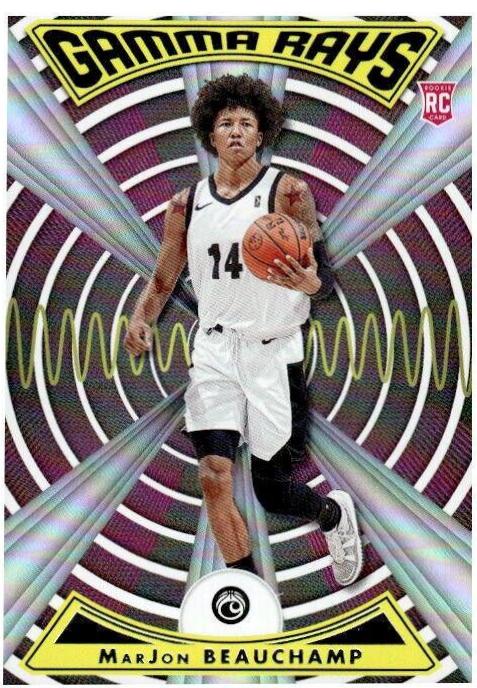 MarJon Beauchamp #ZG-MJB Basketball Cards 2022 Panini Chronicles Draft Picks Gamma Rays