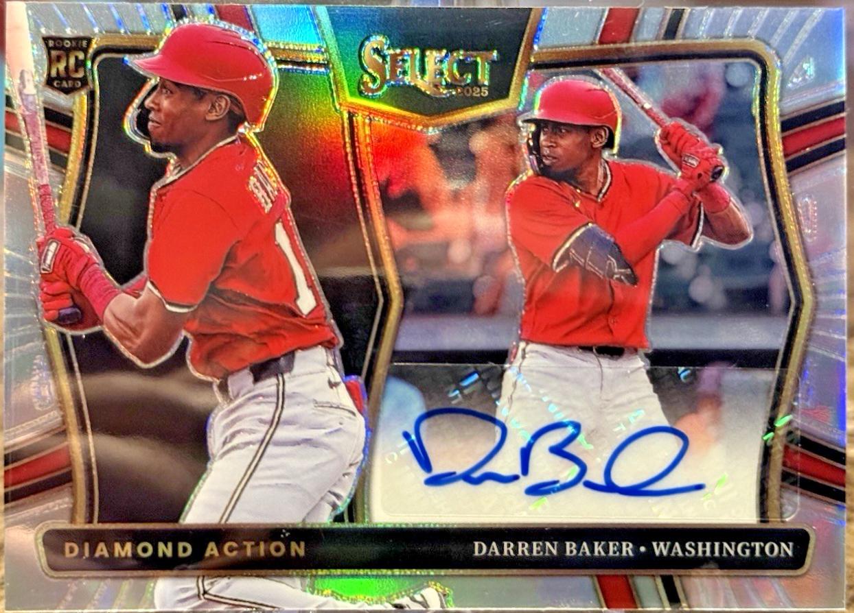 Darren Baker #DAS-DB 2025 Panini Select Baseball Diamond Action Signatures