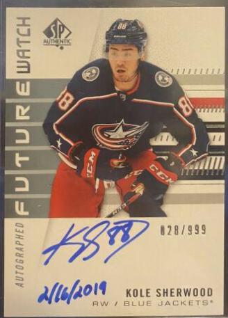 Kole Sherwood #177 2019-20 SP Authentic Hockey