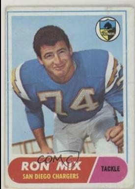 Ron Mix #89 Football Cards 1968 Topps