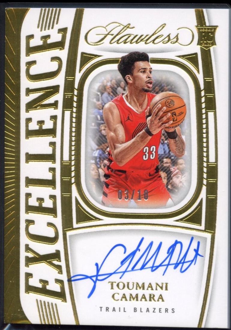 Toumani Camara #27 Basketball Cards 2023 Panini Flawless Excellence Signatures