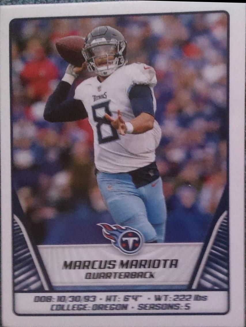 Marcus Mariota #211 2019 Panini NFL Sticker Collection