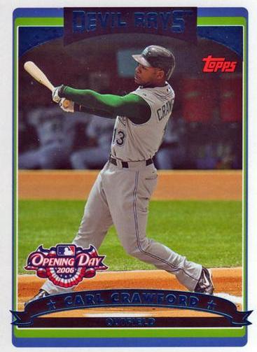 Carl Crawford #5 Baseball Cards 2006 Topps Opening Day