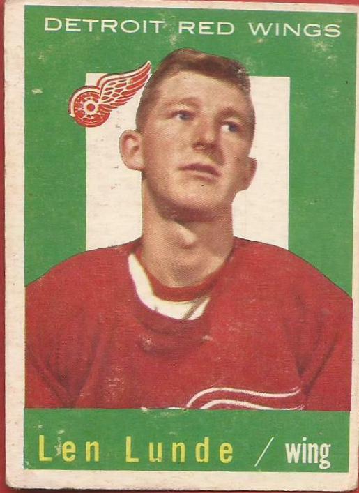 Len Lunde #22 Hockey Cards 1959 Topps