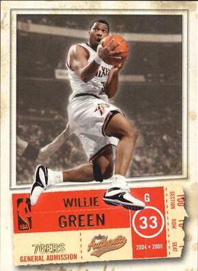 Willie Green #42 Basketball Cards 2004 Fleer Authentix