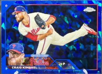 Craig Kimbrel #589 2023 Topps Chrome Sapphire Baseball