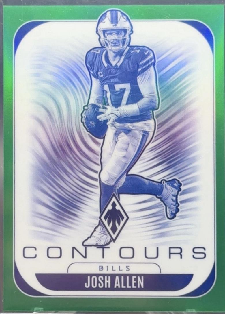 2025 Panini Phoenix Contours Josh Allen [Green] #4 card
