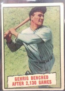 Gehrig Benched
