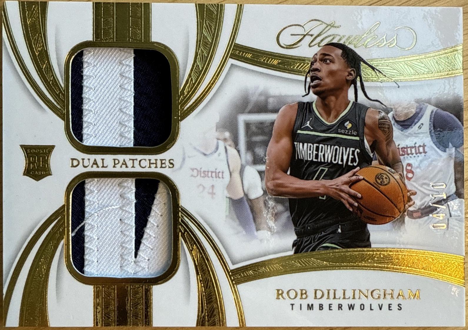Rob Dillingham #7 2024 Panini Flawless Dual Patch Basketball