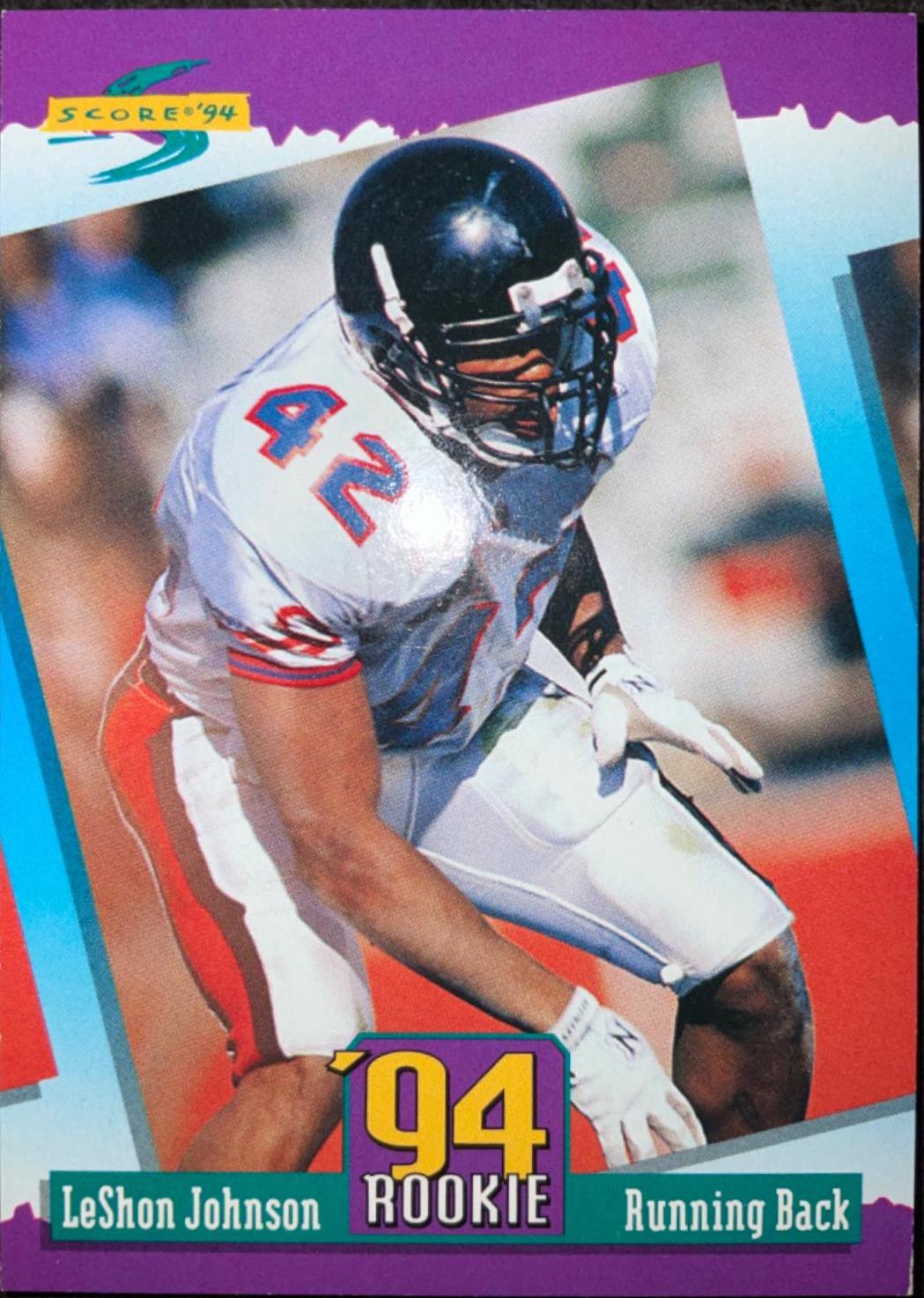 LeShon Johnson #302 Football Cards 1994 Panini Score