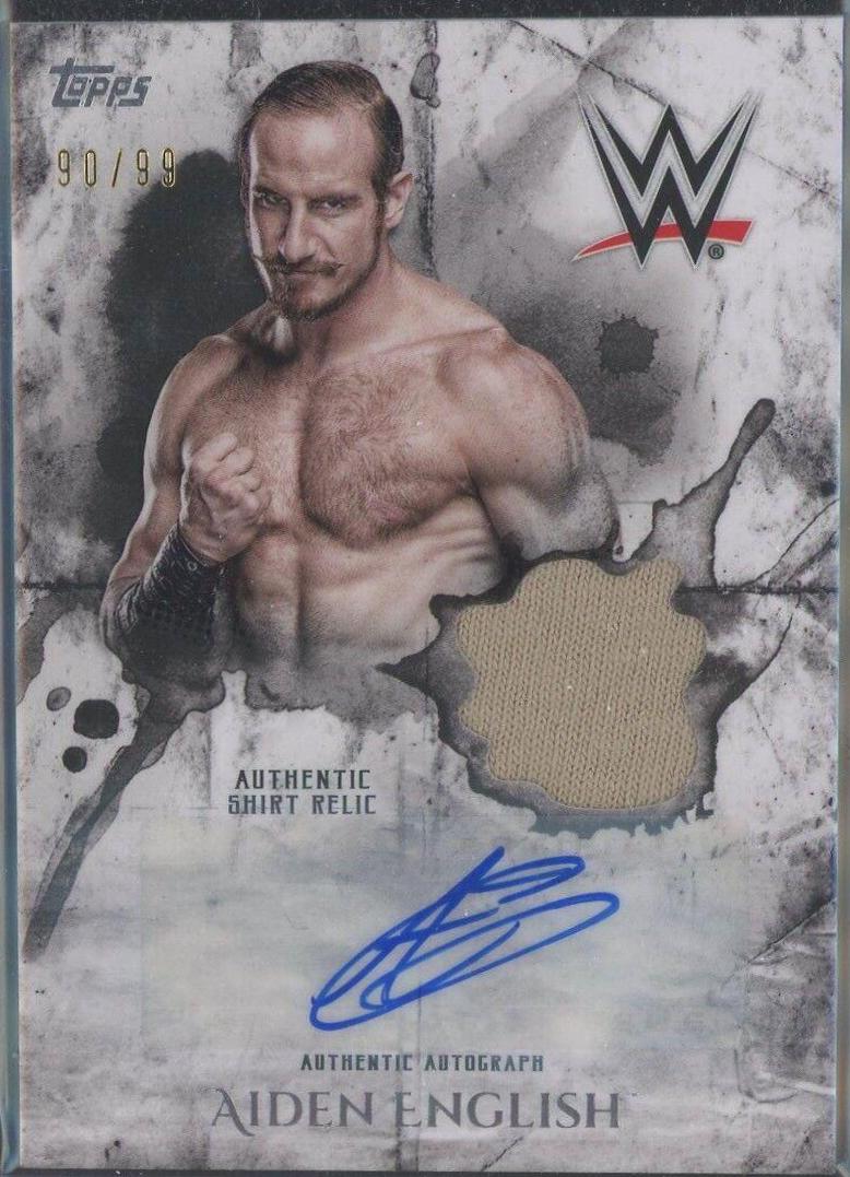 Aiden English #UAR-AE Wrestling Cards 2018 Topps WWE Undisputed Autograph Relic