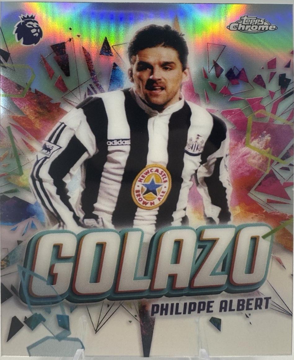 2026 Topps Chrome Premier League Golazo Philippe Albert #GZ-9 card