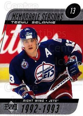 Teemu Selanne #195 Hockey Cards 2002 Upper Deck