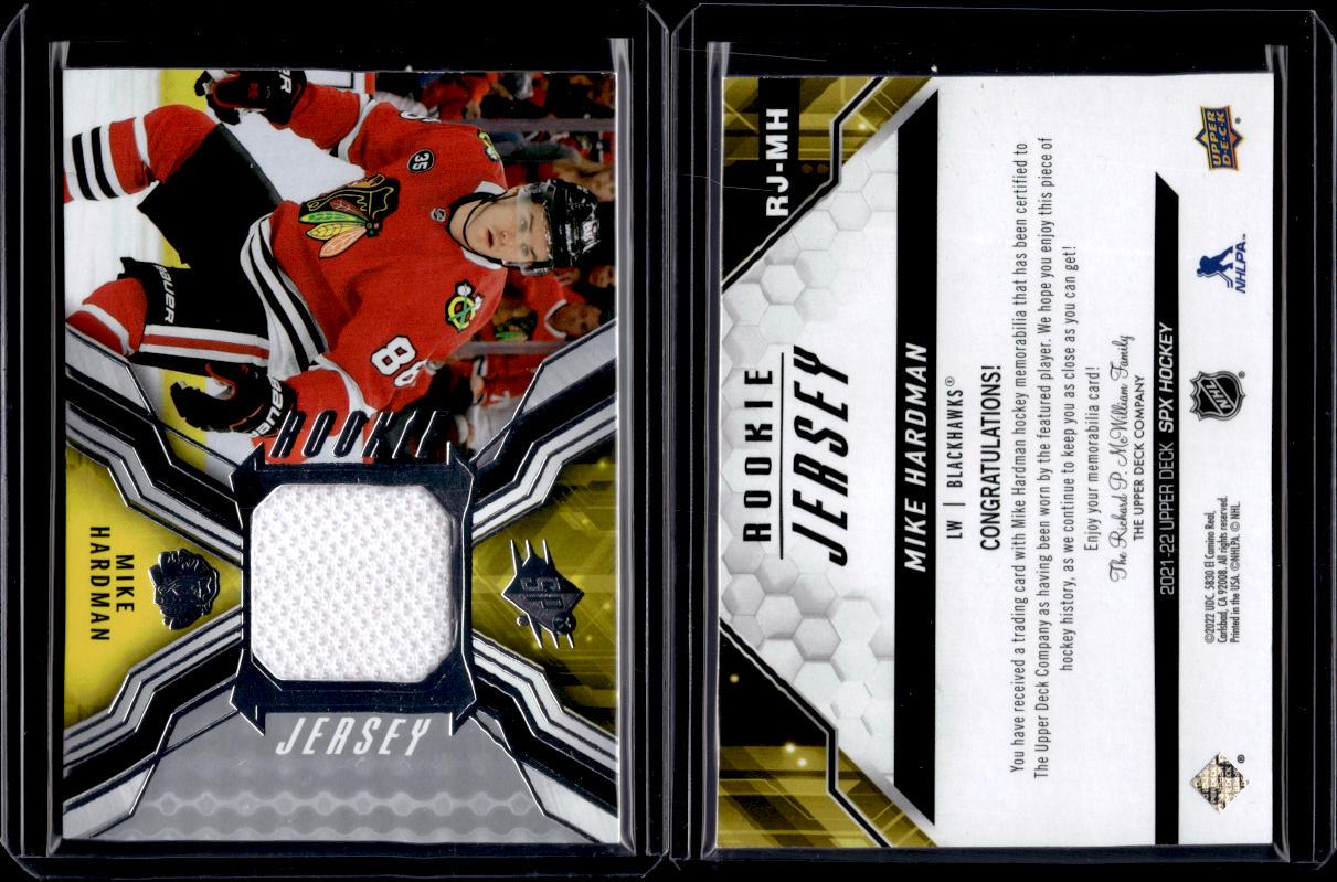Mike Hardman #RJ-MH 2021-22 SPx Hockey Rookie Jersey
