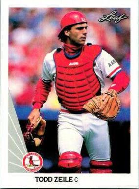 Todd Zeile #221 Baseball Cards 1990 Leaf
