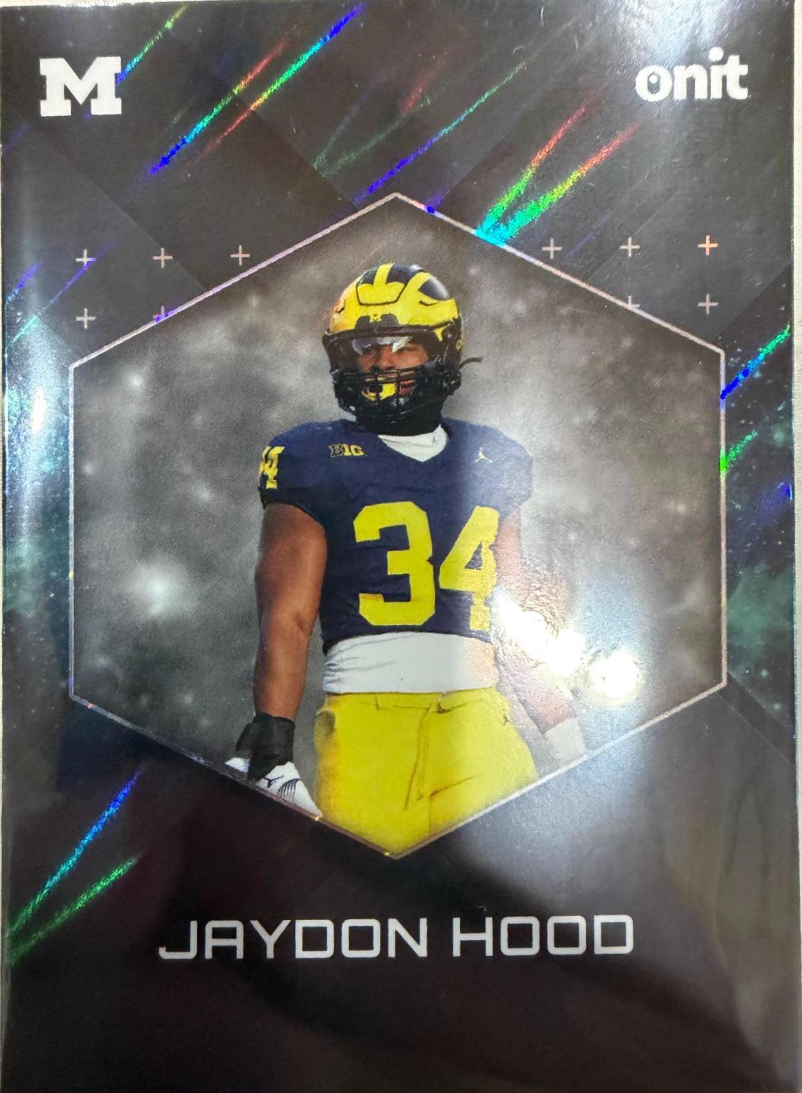 Jaydon Hood #B-34 2025 Onit Michigan Gravity Football
