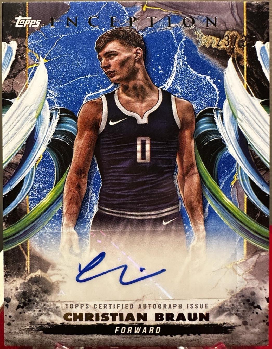 Christian Braun [Blue] #AC-CB Prices | 2024 Topps Inception
