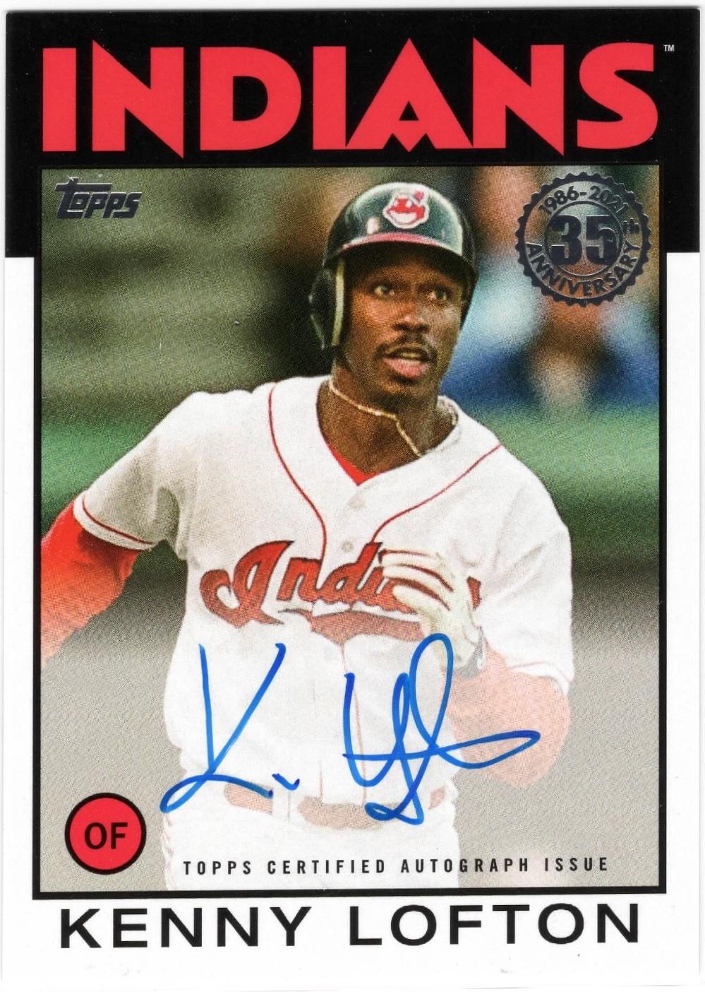 Kenny Lofton #86A-KL 2021 Topps 1986 35th Anniversary Autograph Baseball