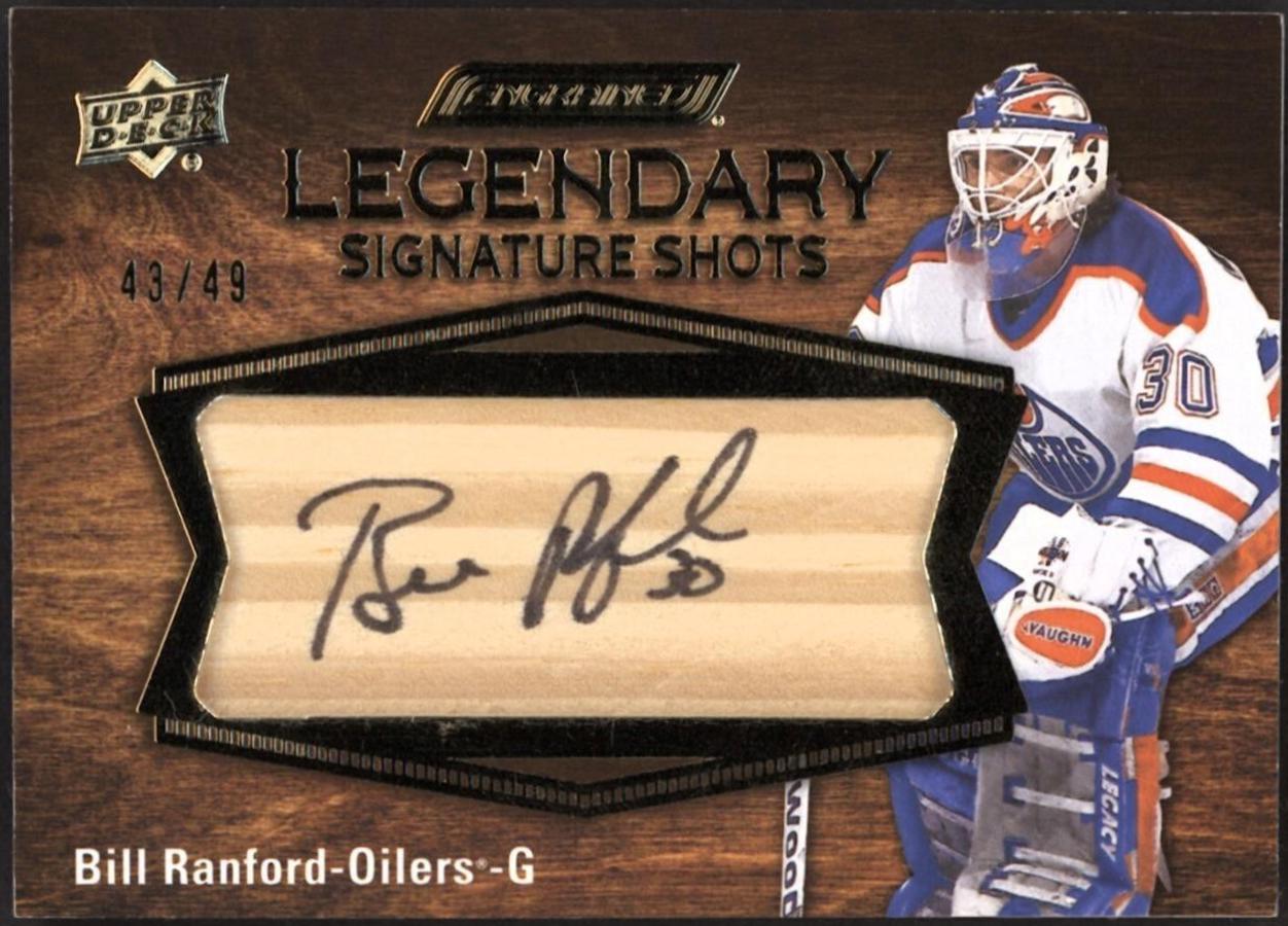 Bill Ranford #LSS-RA Hockey Cards 2023 Upper Deck Engrained Signature Shots Legendary