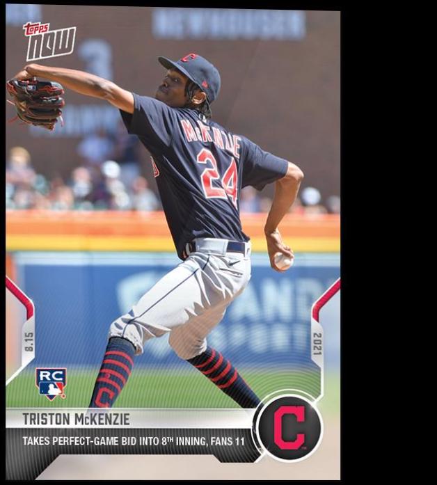 Triston McKenzie #662 2021 Topps Now Baseball