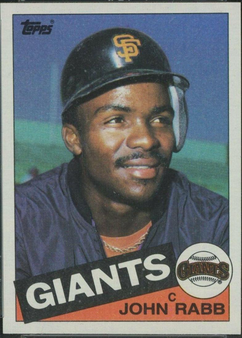 1985 Topps John Rabb #696 card