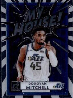 Donovan Mitchell #5 Basketball Cards 2020 Panini Clearly Donruss My House