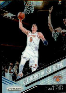 Kristaps Porzingis Silver #7 Basketball Cards 2018 Panini Prizm Go Hard or Go Home