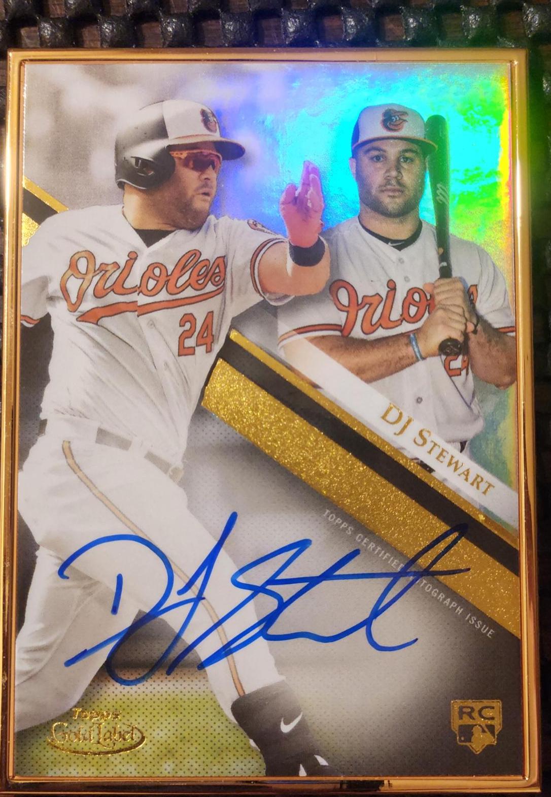 DJ Stewart #GLA-DST Baseball Cards 2019 Topps Gold Label Framed Autograph