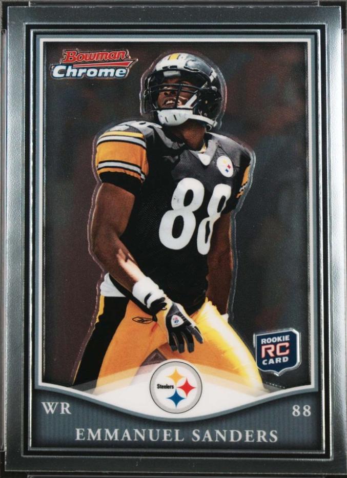 Emmanuel Sanders #BCR18 Football Cards 2010 Bowman Chrome Rookie Preview
