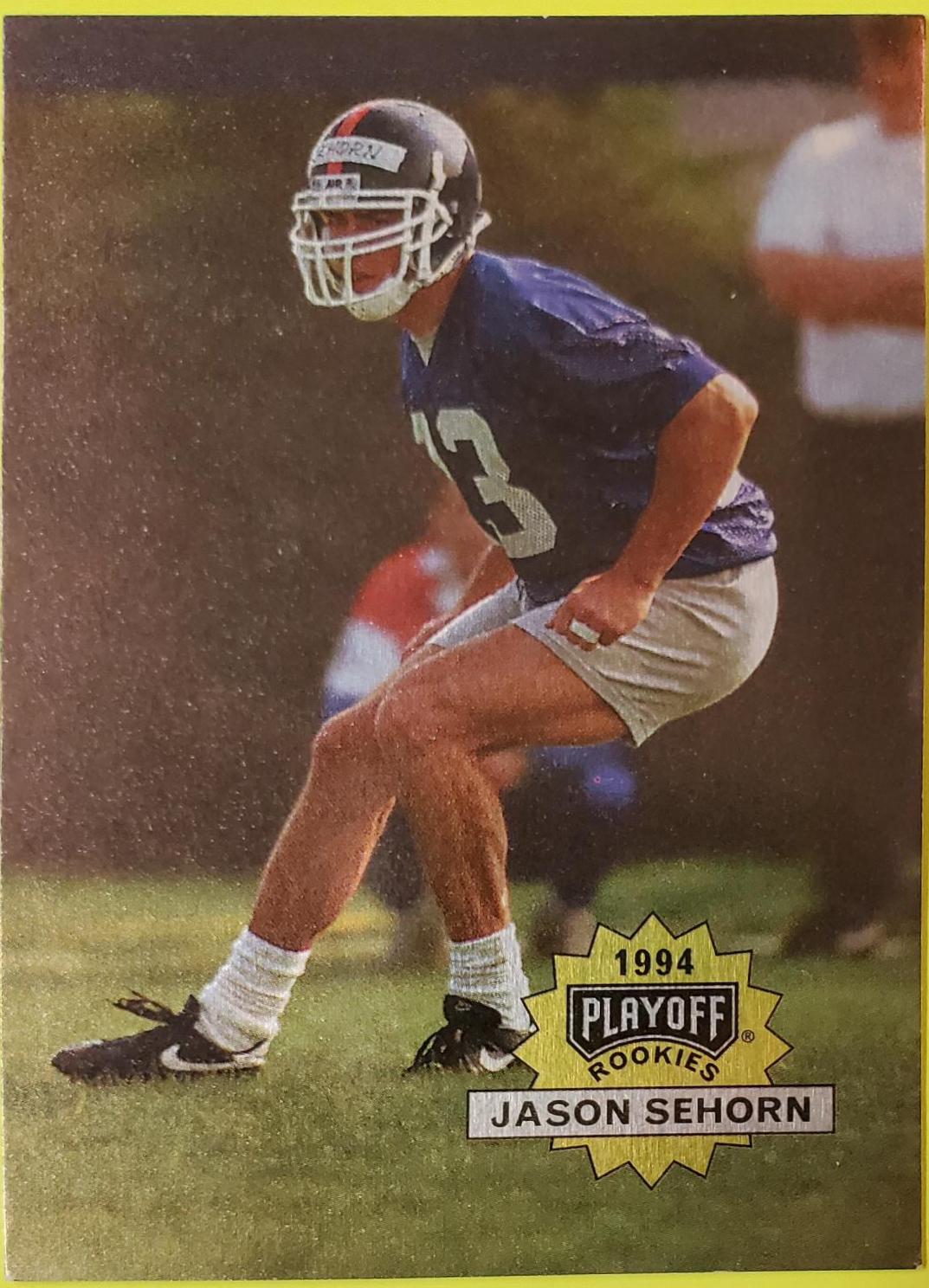 Jason Sehorn #319 Football Cards 1994 Playoff