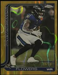 Zay Flowers [Gold Wave Refractor] #22 Prices | 2025 Topps Chrome